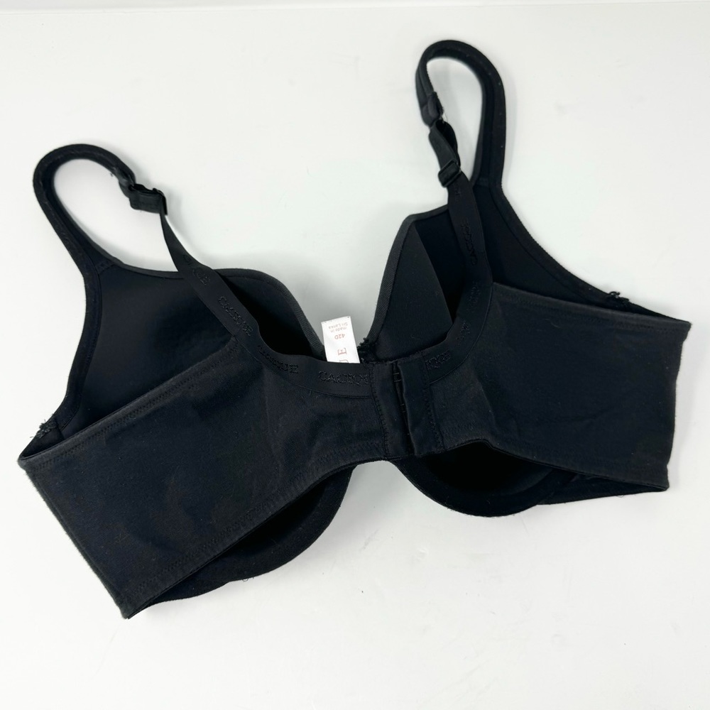 Cacique Lightly Lined T Shirt Bra Black Size 42D - Picture 3 of 5